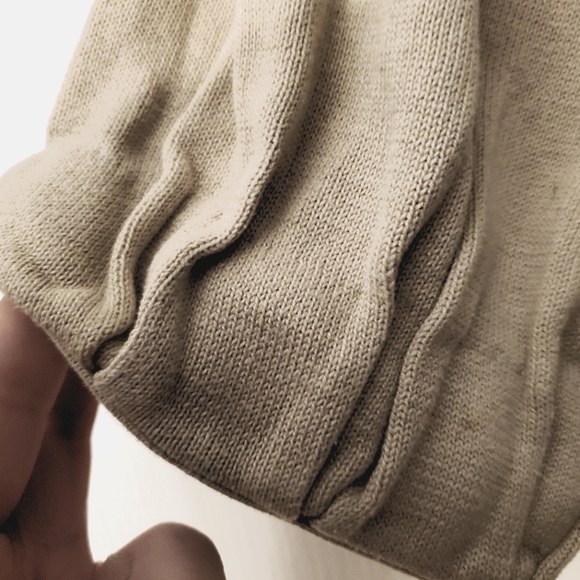 INC 3/4 Sleeve Snap Up Tan Silk Cotton Blend Cardigan 2X - Picture 4 of 6